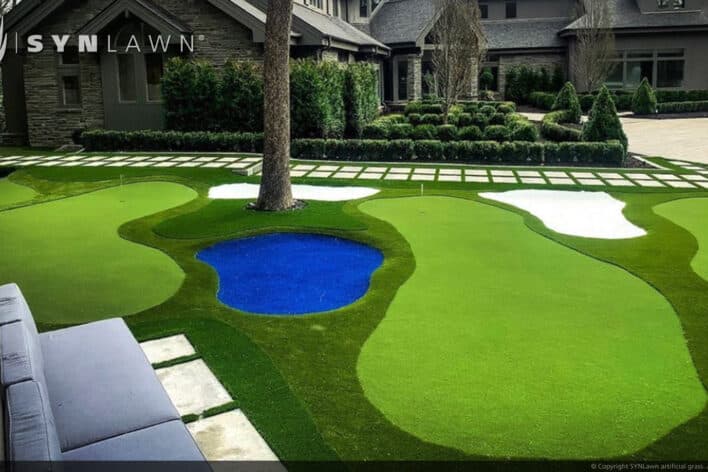 SYNLawn Oregon residential frontyard golf putting greens